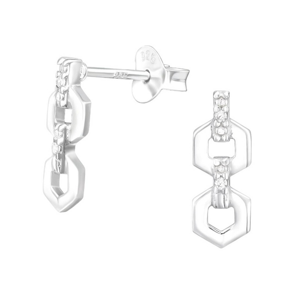Sterling Silver Link Drop Earrings​